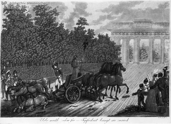 Allegorie auf die Rückführung der Quadriga zum Brandenburger Tor (1814)